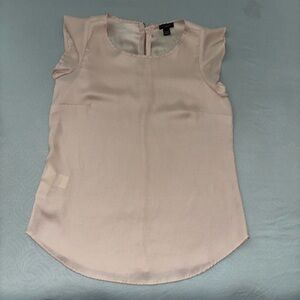 Ann Taylor Pink Midi Skirt with Fitted Style and Peter Pan Collar